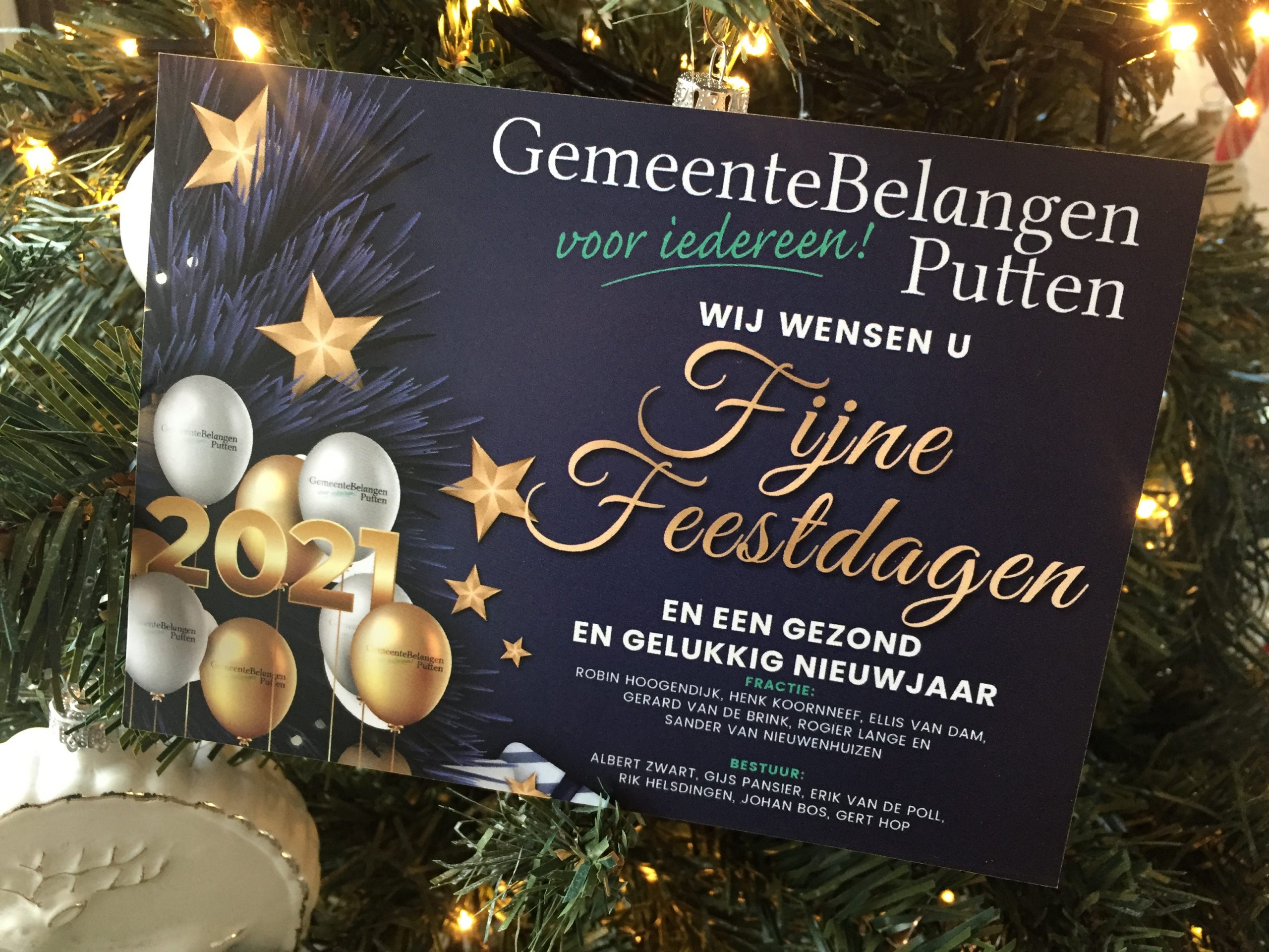 Wij wensen u allen fijne Feestdagen