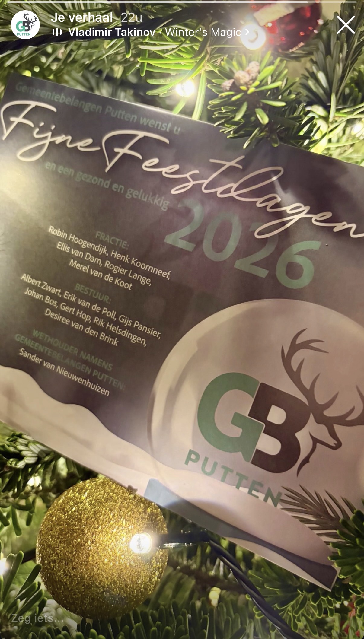 Fijne Feestdagen en een gelukkig en gezond 2026